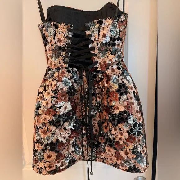 NWOT Bronx and Banco Maraya Sequin Strapless Mini Dress in Multi - Picture 7 of 14